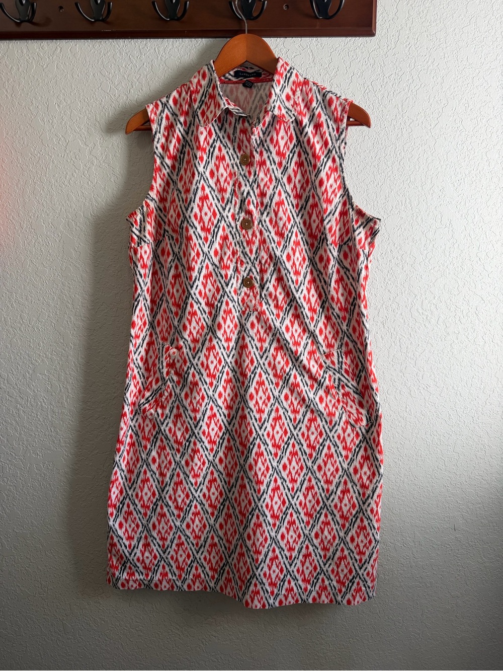 Lands End Sleeveless Shirt Dress